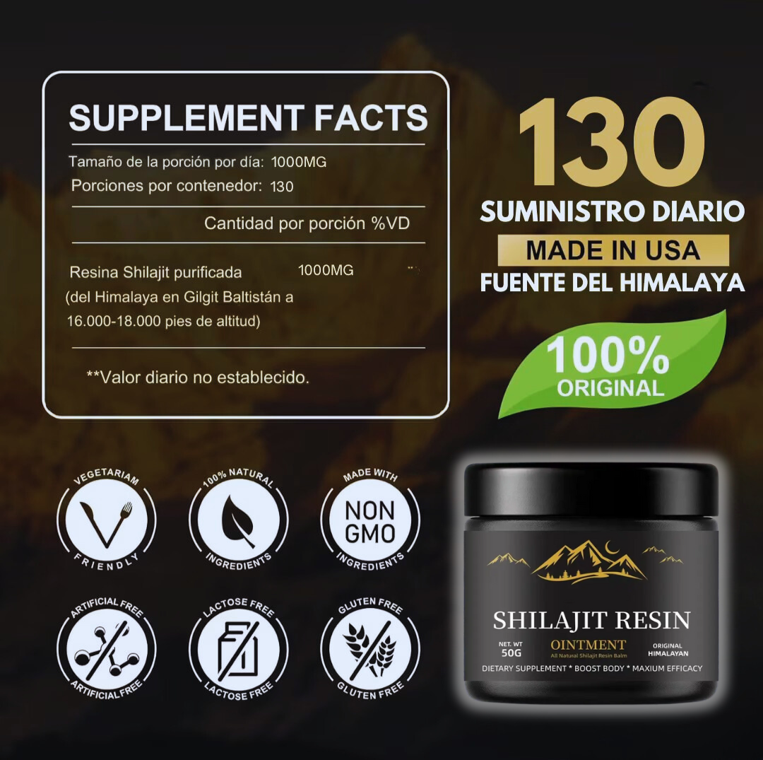 Shilajit Resina 100% Real del Himalaya