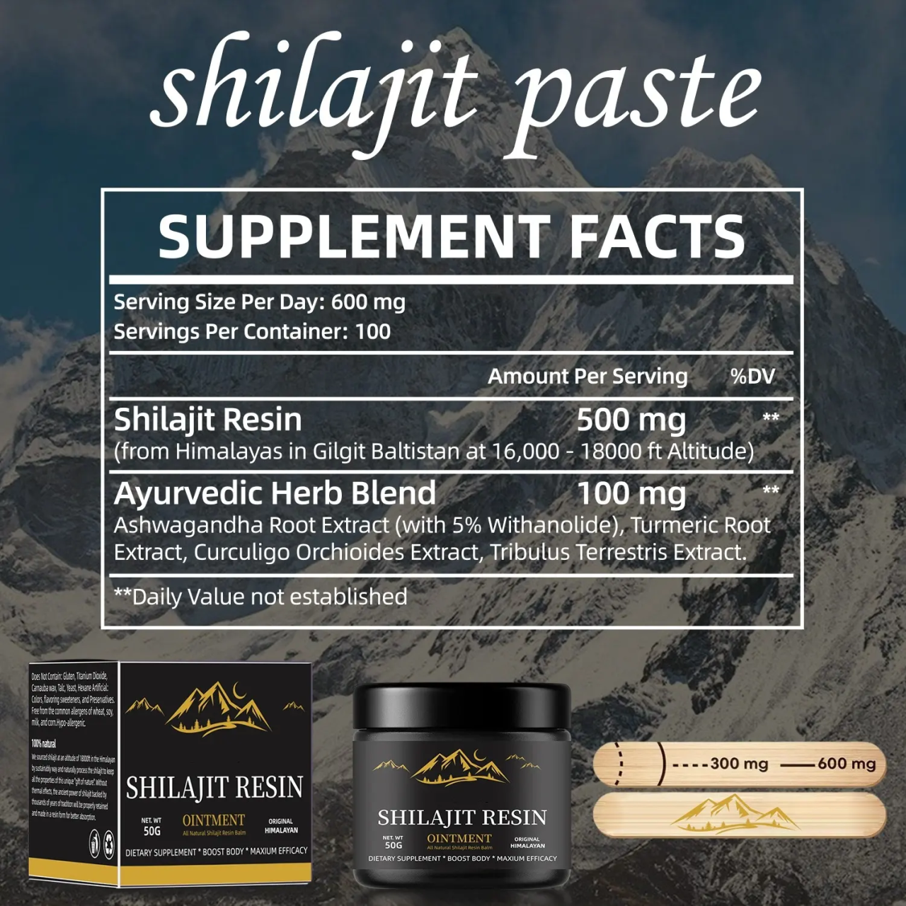 Shilajit Resina 100% Real del Himalaya